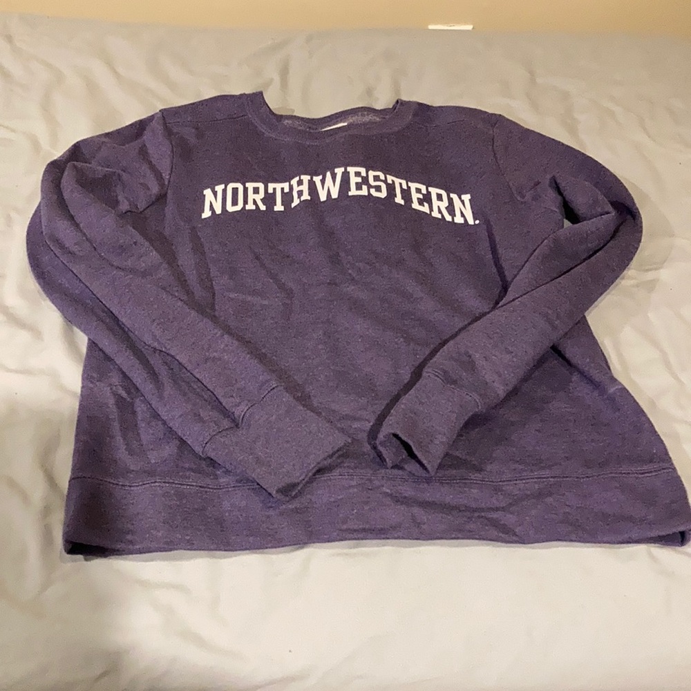 Women’s purple Northwestern University crew-neck sweatshirt